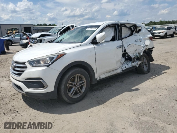 2018 Hyundai Santa Fe 2.4L with VIN 5NMZT3LBXJH064786, listed as a Copart auction lot 57051115 with 127,691 mi miles and Salvage title. Bid and sale history available at DreamBid. Image 1.