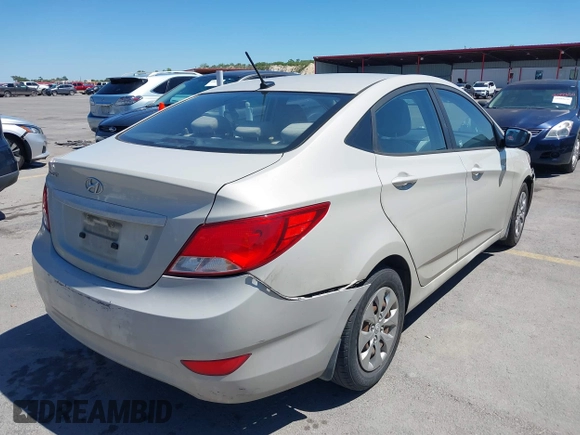 2016 Hyundai Accent SE with VIN KMHCT4AE8GU116955, listed as a IAAI auction lot 42088866 with 111,519 mi miles. Bid and sale history available at carsss.com. Image 4.