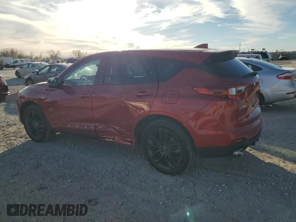 2022 Acura RDX w/A-Spec Package with VIN 5J8TC1H65NL004443, listed as a Copart auction lot 80277424 with 37,479 mi miles and Salvage Title. Bid and sale history available at carsss.com. Image 2.