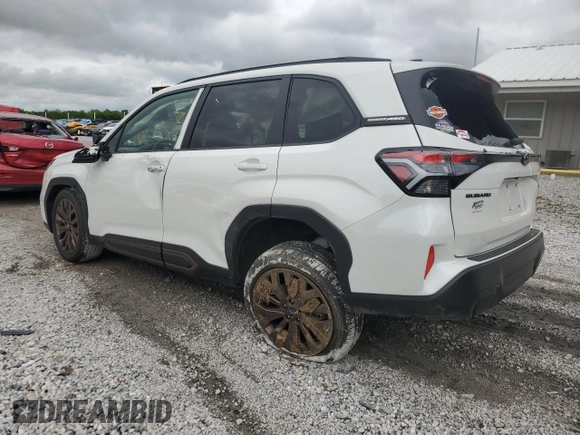 2025 Subaru Forester с VIN JF2SLDFC4SH520846, выставлен на аукционе Copart как лот 56168425 с пробегом 1 075 миль миль и Списание • Salvage title. История ставок и продаж доступна на DreamBid. Изображение 2.