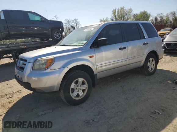 2006 Honda Pilot LX with VIN 2HKYF18176H525718, listed as a Copart auction lot 52379305 with 160,515 mi miles and Salvage Title. Bid and sale history available at carsss.com. Image 1.