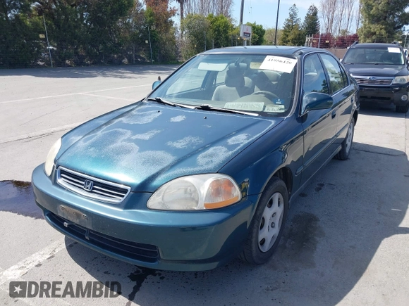 1998 Honda Civic EX with VIN JHMEJ8647WS001024, listed as a IAAI auction lot 41956420 with 198,954 mi miles. Bid and sale history available at carsss.com. Image 6.