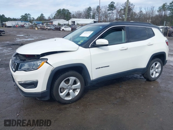 2019 Jeep Compass Latitude with VIN 3C4NJDBB1KT761196, listed as a IAAI auction lot 41812230 with 51,268 mi miles. Bid and sale history available at carsss.com. Image 16.