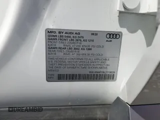 2020 Audi Q5 Premium with VIN WA1ANAFY9L2119029, listed as a Copart auction lot 54489685 with 64,031 mi miles and Non Repairable. Bid and sale history available at carsss.com. Image 14.