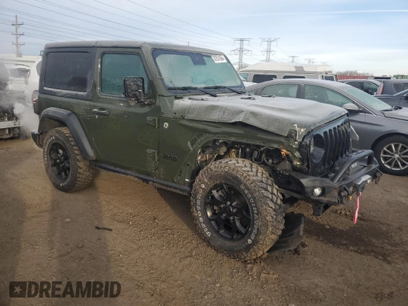 2021 Jeep Wrangler Sport S with VIN 1C4HJXAG0MW626381, listed as a Copart auction lot 87031684 with 53,187 mi miles and Salvage Title. Bid and sale history available at DreamBid. Image 4.