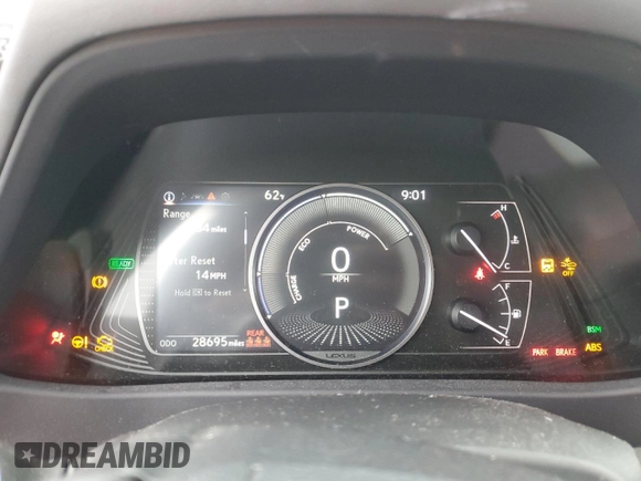 2021 Lexus UX 250h with VIN JTHX9JBH0M2045963, listed as a Copart auction lot 55474635 with 28,695 mi miles and Salvage title. Bid and sale history available at DreamBid. Image 9.