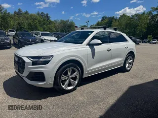 2019 Audi Q8 Premium Plus z VIN WA1BVAF15KD028897, wystawiony jako Copart lot #58662265 z przebiegiem 108 105 mil mil oraz Tytuł czysty. Historia ofert i sprzedaży dostępna na DreamBid. Obrazek 2.