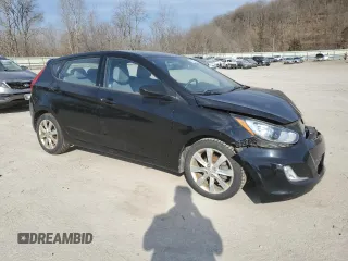2012 Hyundai Accent SE with VIN KMHCU5AEXCU018278, listed as a Copart auction lot 48282465 with 106,970 mi miles and Salvage Title. Bid and sale history available at carsss.com. Image 4.