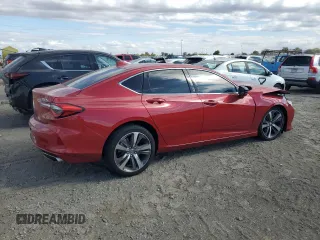 2021 Acura TLX w/Advance Package with VIN 19UUB5F61MA009716, listed as a Copart auction lot 76592364 with 0 mi miles and Salvage Title. Bid and sale history available at carsss.com. Image 3.