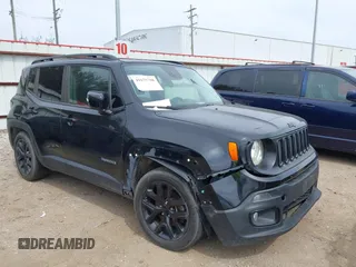 2017 Jeep Renegade Latitude with VIN ZACCJABB3HPG45259, listed as a IAAI auction lot 41675708 with 1 mi miles. Bid and sale history available at carsss.com. Image 1.