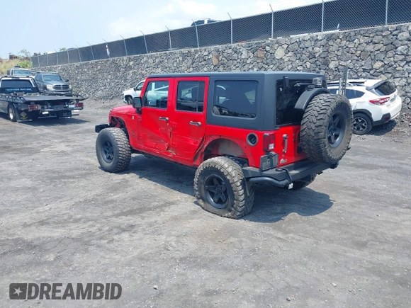 2014 Jeep Wrangler Unlimited Rubicon with VIN 1C4BJWFG0EL326979, listed as a IAAI auction lot 41913129 with 118,548 mi miles and . Bid and sale history available at DreamBid. Image 3.