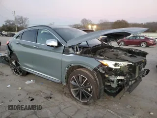 2024 Infiniti QX55 Luxe with VIN 3PCAJ5JR4RF104646, listed as a Copart auction lot 82784634 with 14,088 mi miles and Salvage Title. Bid and sale history available at DreamBid. Image 4.