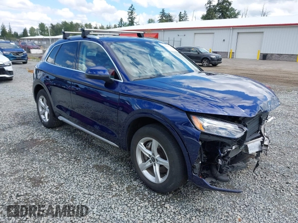 2021 Audi Q5 Premium z VIN WA1AAAFY6M2023257, wystawiony jako IAAI lot #42327039 z przebiegiem 21 736 mil mil oraz . Historia ofert i sprzedaży dostępna na DreamBid. Obrazek 1.