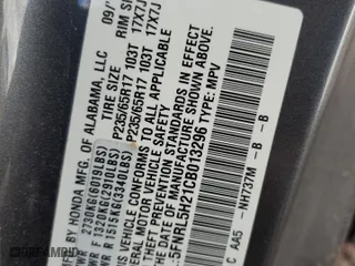 2012 Honda Odyssey LX with VIN 5FNRL5H21CB013296, listed as a Copart auction lot 48512625 with 69,381 mi miles and Salvage Title. Bid and sale history available at carsss.com. Image 13.