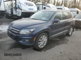 2016 Volkswagen Tiguan R-Line with VIN WVGBV7AX5GW573820, listed as a Copart auction lot 42363515 with 124,283 mi miles and Salvage Title. Bid and sale history available at DreamBid. Image 1.