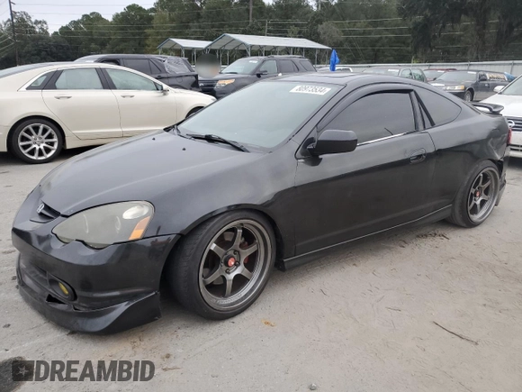 2002 Acura RSX Type S with VIN JH4DC53062C025583, listed as a Copart auction lot 80973534 with 207,624 mi miles and Salvage Title. Bid and sale history available at carsss.com. Image 1.