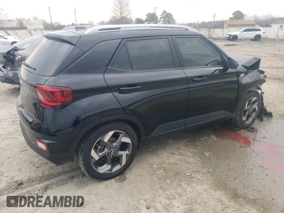 2024 Hyundai Venue Limited with VIN KMHRC8A31RU298758, listed as a Copart auction lot 49997345 with 14,579 mi miles and Salvage Title. Bid and sale history available at DreamBid. Image 3.
