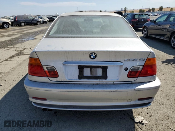2002 BMW 3 Series 325Ci with VIN WBABN33462JW60287, listed as a Copart auction lot 71660324 with 0 mi miles and Clean Title. Bid and sale history available at carsss.com. Image 6.