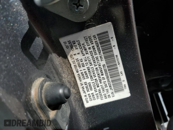 2013 Honda Insight with VIN JHMZE2H36DS002735, listed as a Copart auction lot 73602064 with 112,967 mi miles and Salvage title. Bid and sale history available at DreamBid. Image 12.