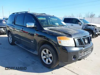 2008 Nissan Armada SE z VIN 5N1BA08D18N602669, wystawiony jako IAAI lot #41653129 z przebiegiem Nie podano mil oraz . Historia ofert i sprzedaży dostępna na DreamBid. Obrazek 1.