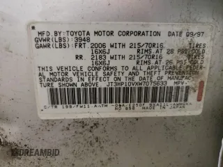 1998 Toyota RAV4 with VIN JT3HP10VXW7075633, listed as a Copart auction lot 52632125 with 185,392 mi miles and Non repairable. Bid and sale history available at DreamBid. Image 13.