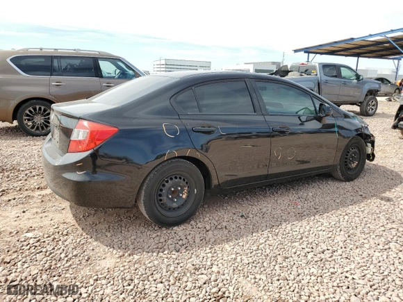 2012 Honda Civic Sdn LX with VIN 19XFB2F53CE365514, listed as a Copart auction lot 50949545 with 93,781 mi miles and Salvage Title. Bid and sale history available at carsss.com. Image 3.