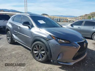 2016 Lexus NX 200t with VIN JTJYARBZ4G2046636, listed as a IAAI auction lot 41575857 with 158,548 mi miles. Bid and sale history available at carsss.com. Image 1.