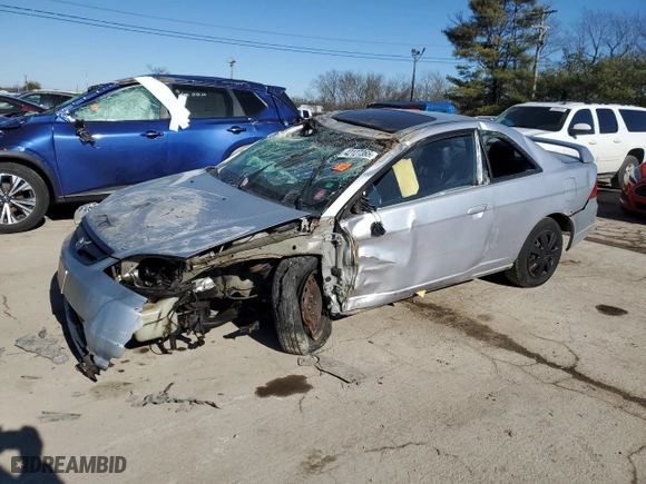 2003 Honda Civic EX with VIN 1HGEM21943L058183, listed as a Copart auction lot 42127365 with 0 mi miles and Salvage Title. Bid and sale history available at carsss.com. Image 1.