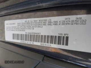 2009 Subaru Tribeca Limited с VIN 4S4WX90D894400872, выставлен на аукционе IAAI как лот 40690202 с пробегом 193 562 миль миль и . История ставок и продаж доступна на DreamBid. Изображение 9.