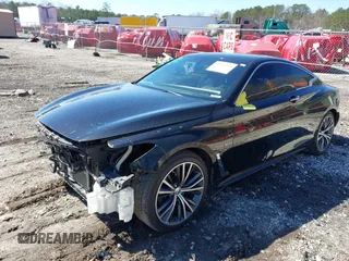 2018 Infiniti Q60 Luxe with VIN JN1EV7EL2JM392124, listed as a IAAI auction lot 41744375 with 63,421 mi miles and . Bid and sale history available at carsss.com. Image 2.