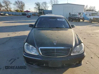 2003 Mercedes-Benz S 55 AMG with VIN WDBNG74J23A378637, listed as a Copart auction lot 88428295 with 128,658 mi miles and Salvage Title. Bid and sale history available at DreamBid. Image 5.