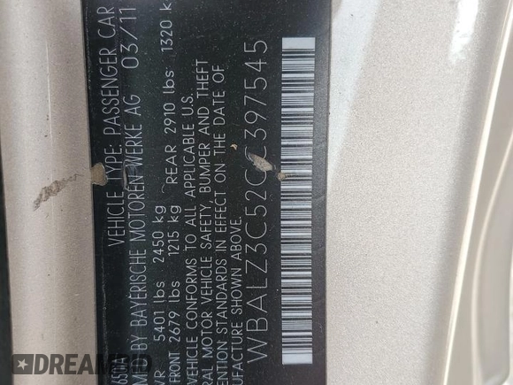 2012 BMW 6 Series 650i z VIN WBALZ3C52CC397545, wystawiony jako Copart lot #55976625 z przebiegiem 147 352 mil mil oraz Tytuł czysty. Historia ofert i sprzedaży dostępna na DreamBid. Obrazek 12.