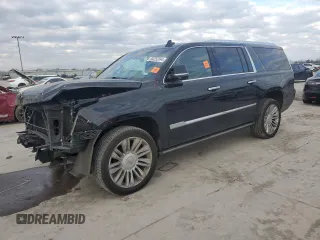 2019 Cadillac Escalade ESV Platinum z VIN 1GYS4KKJ3KR204993, wystawiony jako Copart lot #85252694 z przebiegiem 117 965 mil mil oraz Szkoda całkowita • Salvage title. Historia ofert i sprzedaży dostępna na DreamBid. Obrazek 1.