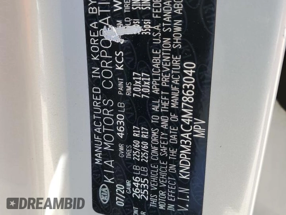 2021 Kia Sportage LX with VIN KNDPM3AC4M7863040, listed as a Copart auction lot 52040075 with 13,233 mi miles and Salvage Title. Bid and sale history available at DreamBid. Image 13.