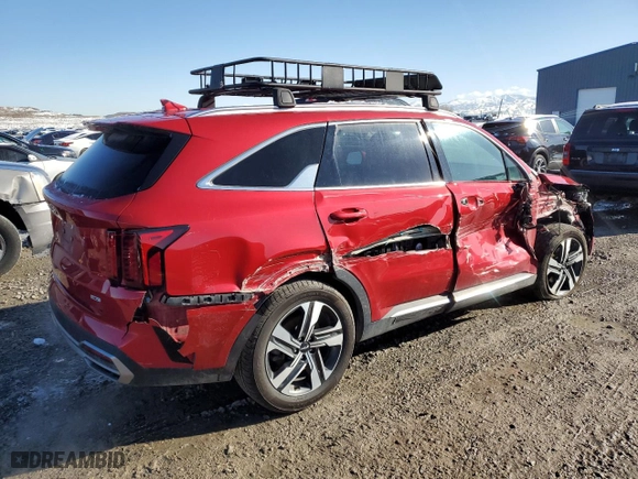 2023 Kia Sorento Hybrid EX with VIN KNDRHDLG6P5199973, listed as a Copart auction lot 49423785 with 47,731 mi miles and Salvage Title. Bid and sale history available at carsss.com. Image 3.