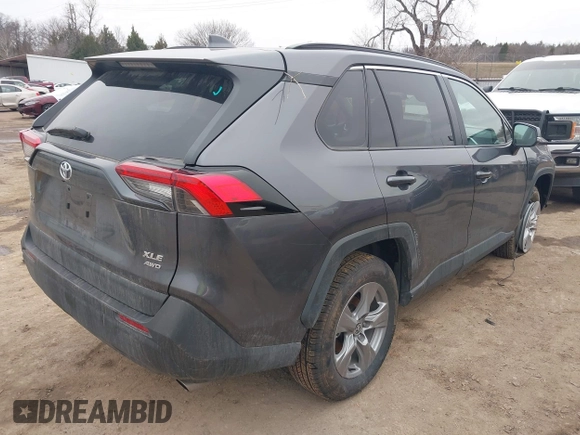 2024 Toyota RAV4 XLE with VIN 2T3P1RFV7RC401364, listed as a IAAI auction lot 41500119 with 33,710 mi miles and . Bid and sale history available at DreamBid. Image 4.
