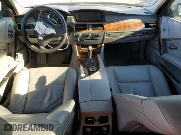 2007 BMW 5 Series 530xi with VIN WBANF73547CU27630, listed as a Copart auction lot 43837325 with Not Provided miles and Salvage Title. Bid and sale history available at carsss.com. Image 8.