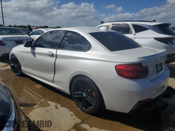 2018 BMW 2 Series M240i with VIN WBA2J5C55JVC07224, listed as a Copart auction lot 75167024 with 0 mi miles and Non Repairable. Bid and sale history available at carsss.com. Image 2.