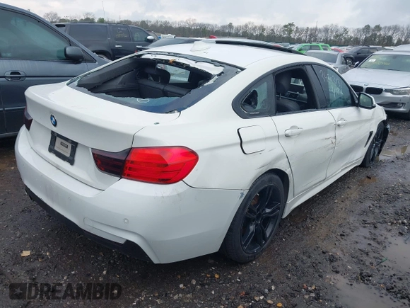 2016 BMW 4 Series 428i xDrive with VIN WBA4C9C57GG141554, listed as a IAAI auction lot 41988753 with Not Provided miles. Bid and sale history available at carsss.com. Image 4.