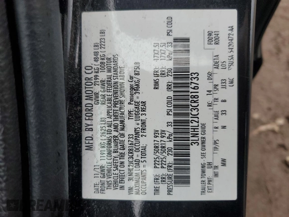 2012 Lincoln MKZ z VIN 3LNHL2JC3CR816733, wystawiony jako Copart lot #51353215 z przebiegiem 149 256 mil mil oraz Szkoda całkowita • Salvage title. Historia ofert i sprzedaży dostępna na DreamBid. Obrazek 14.