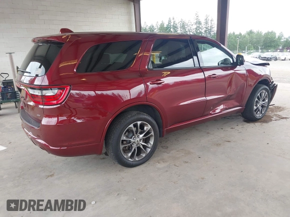 2020 Dodge Durango GT Plus with VIN 1C4RDJDG9LC269349, listed as a IAAI auction lot 42602700 with 92,682 mi miles and . Bid and sale history available at DreamBid. Image 4.