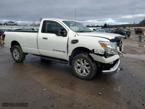 2017 Nissan Titan XD SV with VIN 1N6AA1RP1HN561729, listed as a Copart auction lot 80043944 with 0 mi miles and Salvage Title. Bid and sale history available at carsss.com. Image 4.