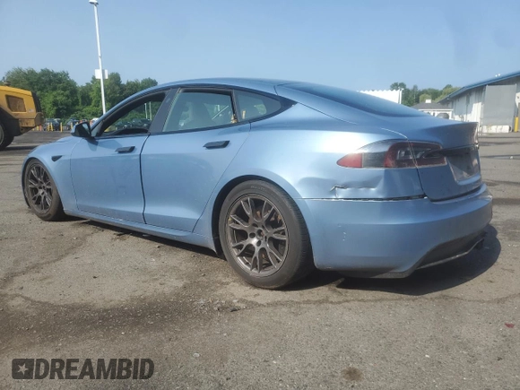 2021 Tesla Model S Long Range with VIN 5YJSA1E58MF440345, listed as a Copart auction lot 60188245 with Not provided miles and Salvage title. Bid and sale history available at DreamBid. Image 2.