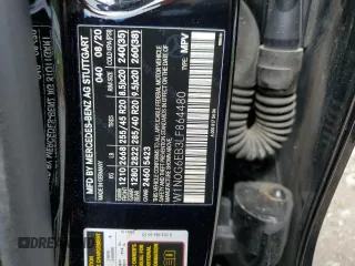 2020 Mercedes-Benz GLC with VIN W1N0G6EB3LF864480, listed as a Copart auction lot 70391864 with 77,869 mi miles and Salvage Title. Bid and sale history available at carsss.com. Image 14.