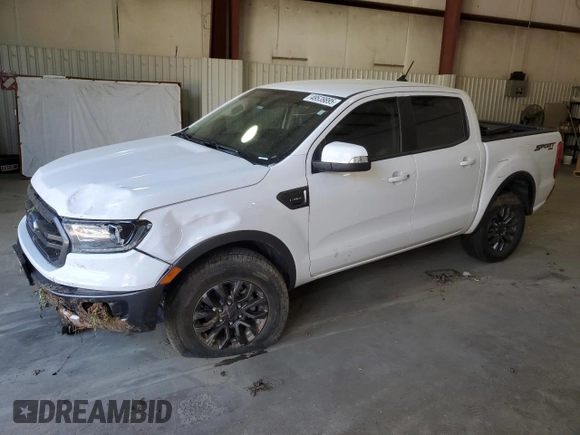 2019 Ford Ranger XL with VIN 1FTER4FH0KLB02030, listed as a Copart auction lot 49539895 with 74,320 mi miles and Salvage Title. Bid and sale history available at carsss.com. Image 1.
