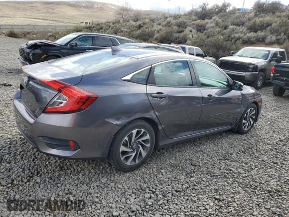 2017 Honda Civic Sedan EX with VIN 19XFC2F71HE022755, listed as a Copart auction lot 50838025 with 53,680 mi miles and Salvage Title. Bid and sale history available at carsss.com. Image 3.