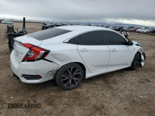 2019 Honda Civic Sedan Sport with VIN 2HGFC2F81KH542637, listed as a Copart auction lot 49427385 with 80,025 mi miles and Salvage Title. Bid and sale history available at carsss.com. Image 3.