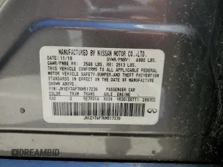 2019 Infiniti Q50 Signature Edition with VIN JN1EV7AP7KM517239, listed as a Copart auction lot 58093944 with 63,177 mi miles and Salvage Title. Bid and sale history available at DreamBid. Image 13.