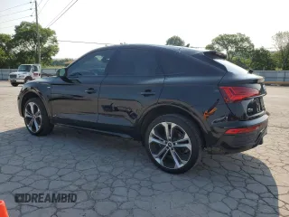 2023 Audi Q5 Sportback S line Premium Plus with VIN WA15AAFY3P2011105, listed as a Copart auction lot 58614205 with 37,714 mi miles and Salvage title. Bid and sale history available at DreamBid. Image 2.