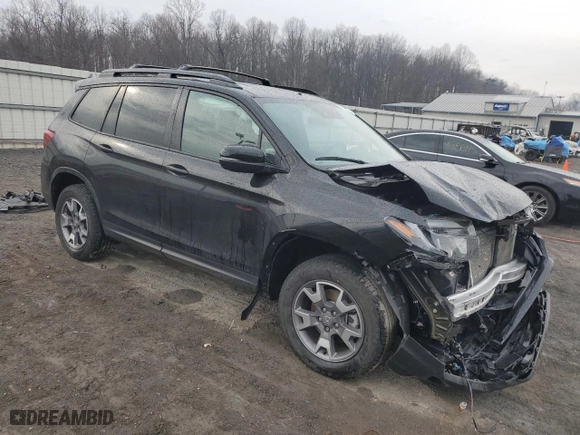 2022 Honda Passport TrailSport with VIN 5FNYF8H68NB009420, listed as a Copart auction lot 47113875 with 20,276 mi miles and Salvage Title. Bid and sale history available at carsss.com. Image 4.
